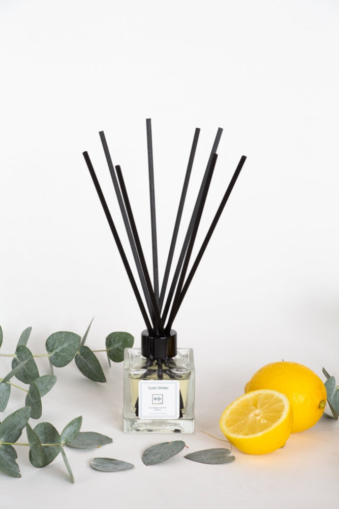 Cole&Rider Timeless Reed Diffusers. Superior no flip reeds. Natural Essential Oils.Eucalyptus lemon and mint. Near Sale